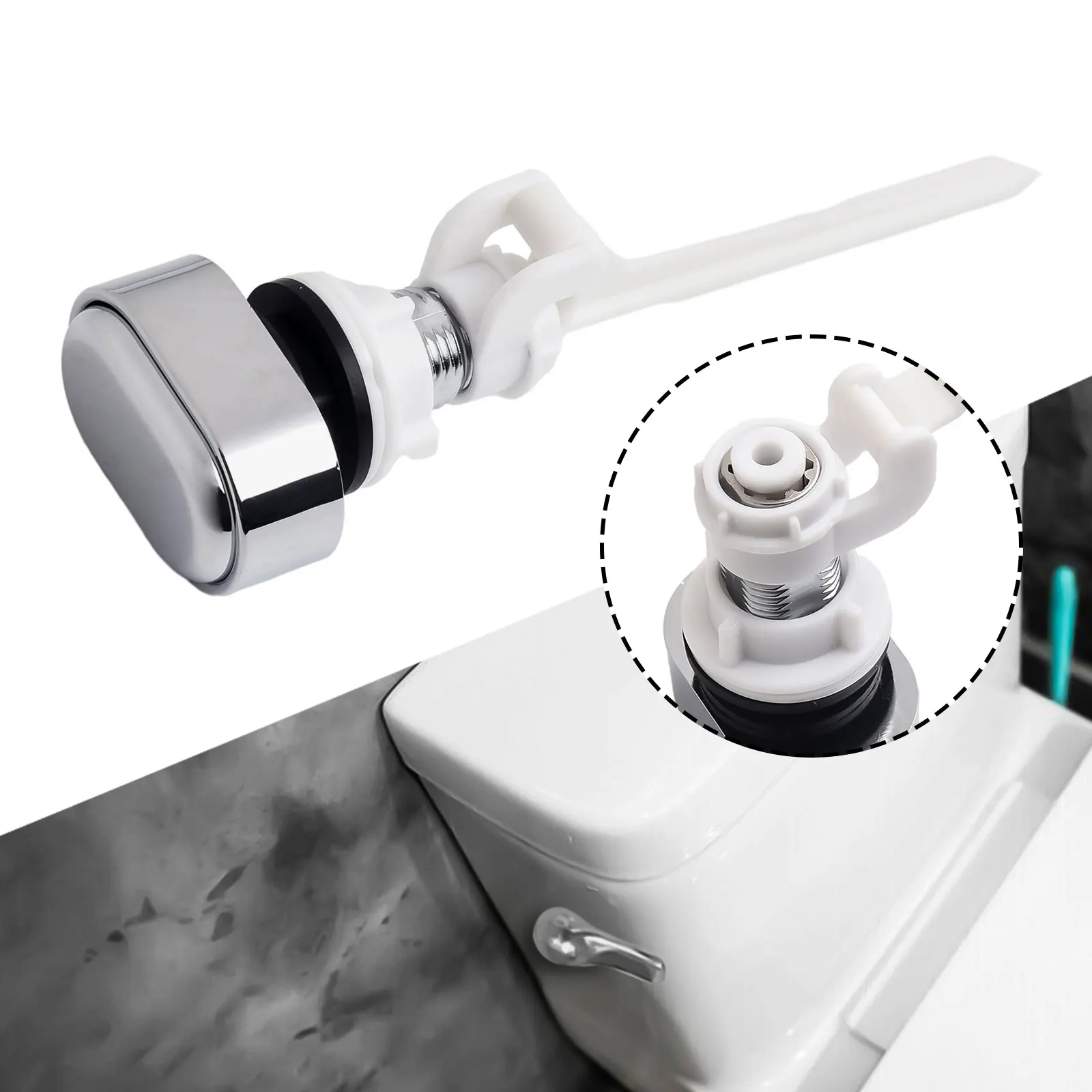 Side Mount tuas tangki Toilet Flush Lever paket Content solusi sempurna untuk Flushing praktis dan pilihan mewah