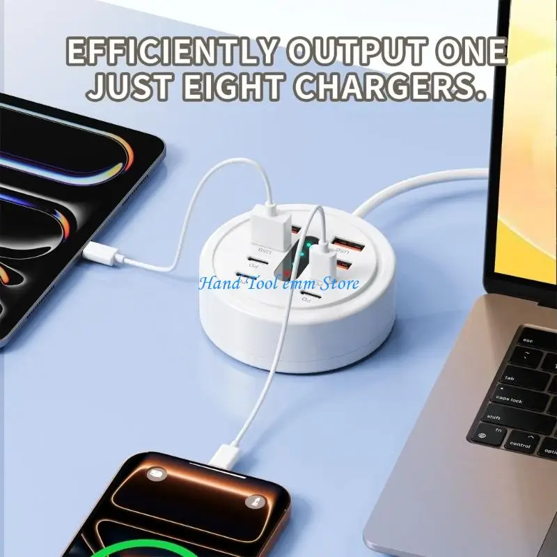 H37F 66W 8 Port USB With 4 USB And 4 Type C Charging Ports For Multiple Devices