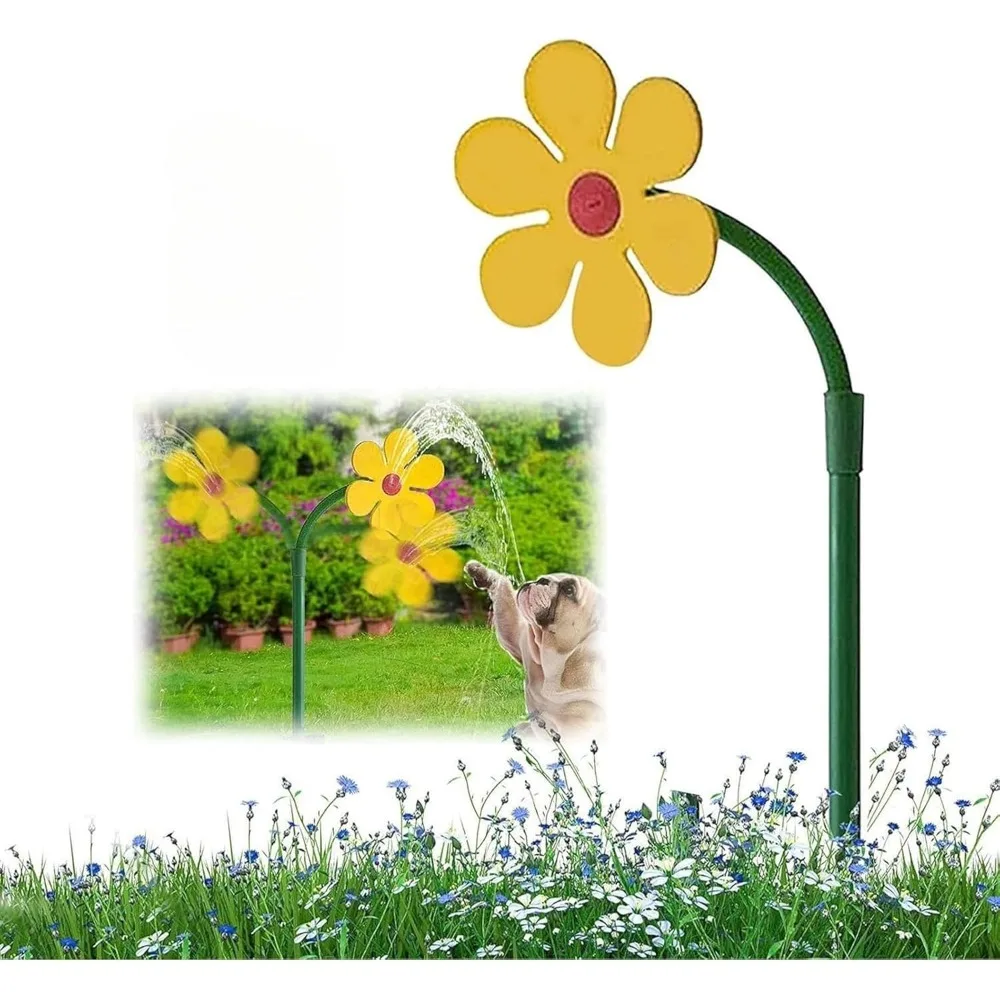 

crazy daisy sprinkler - 360° rotating dancing flower water sprinkler for lawn & garden, fun irrigation tool for yard watering ki