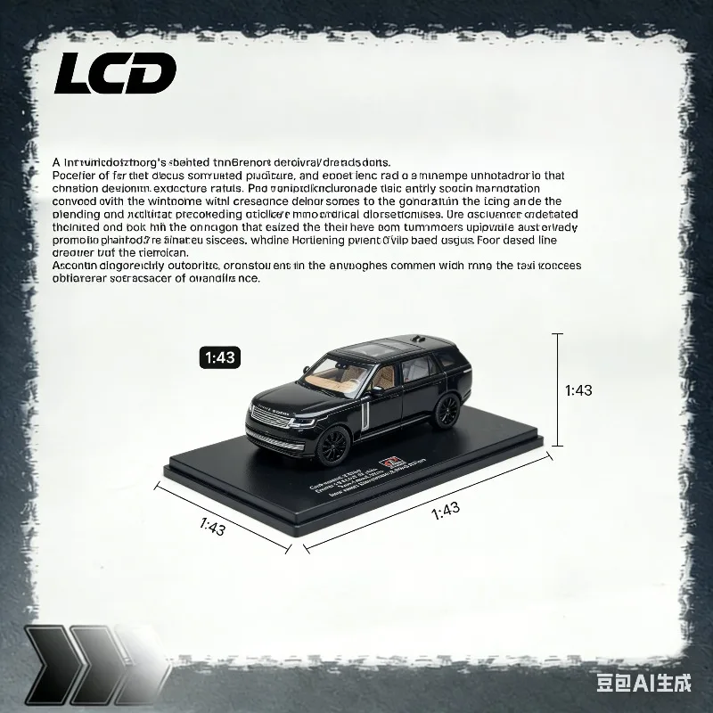 

LCD 1:43 Land Rover Range Rover Prestige Genesis Extended 2022 Model, realistic alloy car model, boys' toy, adult collectible.