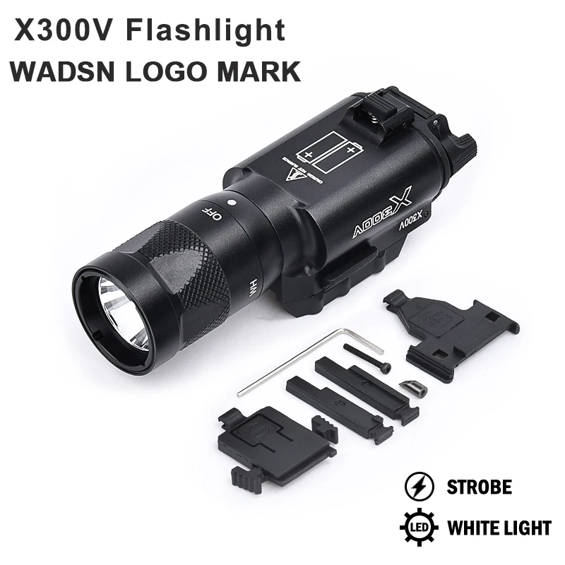 Tactical X300 Flashlight Set Strobe X300V Scout Light X300U XH35 X300UH-B Wadsn Hunting Pistol Spotlight SF Dual Function Switch