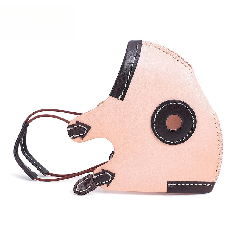 

Genuine Leather Handmade Breathable Mask Punk Style Cowhide Mask Unisex Motorcycle Riding Face Mask Street Personality Mask