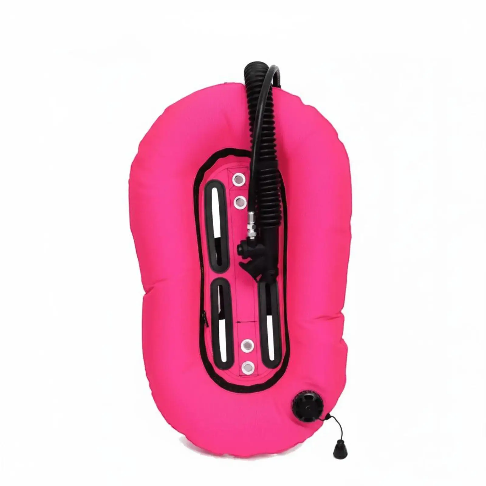 Diving BCD Wing Buoyancy Bladder Backplate Mount with Harness Points and Inflator Hose for Underwater Training