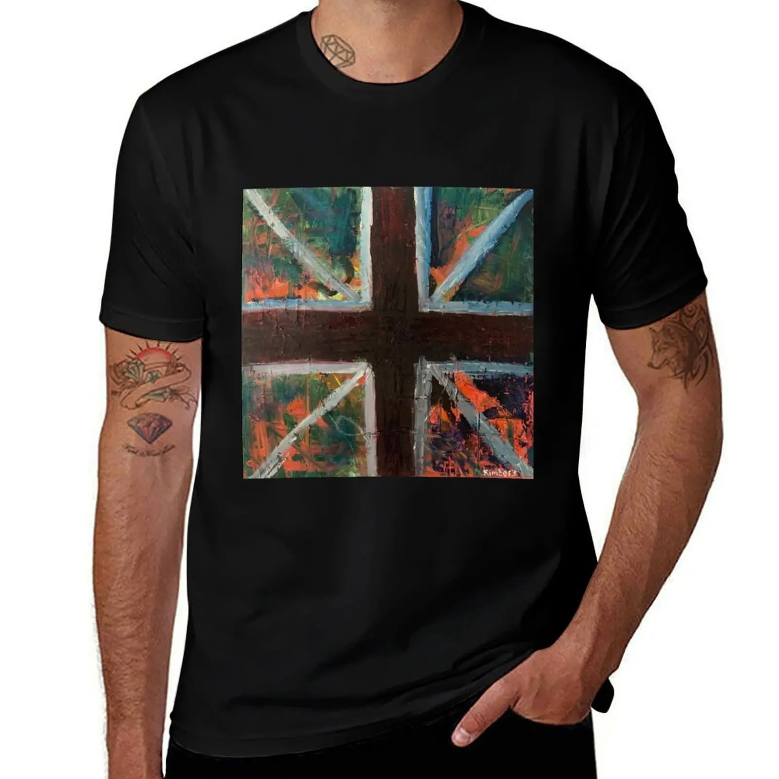 

Funky abstract Union Jack T-Shirt mens graphic t shirts t shirt custom print T-Shirt