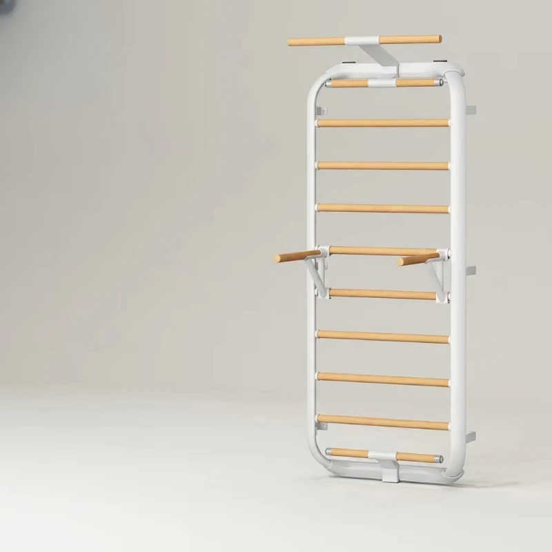 Wooden wall-mounted wooden climbing frame for home gyms
