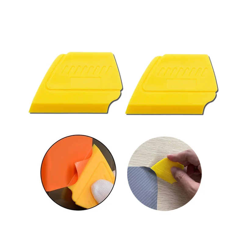 

2Pcs Mini Plastic Squeegee Car Dirty Cleaning Scraper Vinyl Film Wrap Install Tool Sticker Removal Glass Hard Scraper