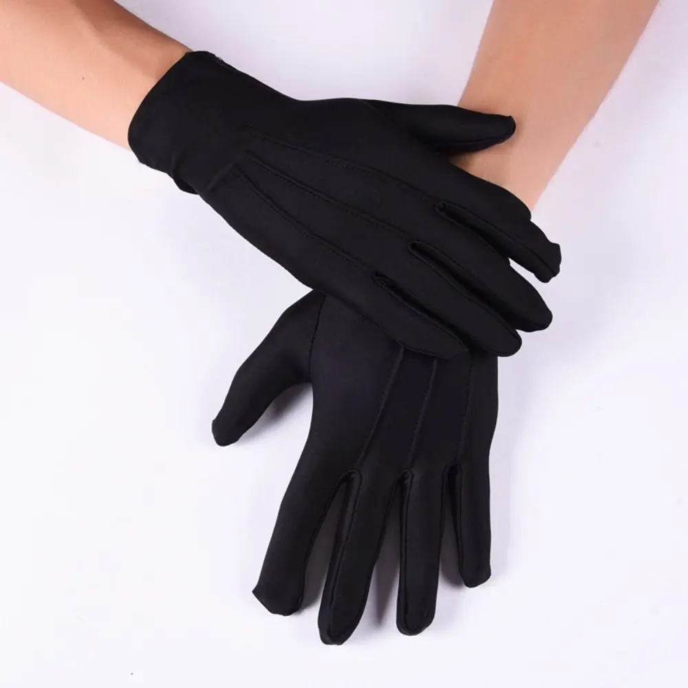 Soft White Cotton Gloves Hand Moisturising Etiquette Formal Cotton Gloves Uniform Police Waiters Jewelry Inspection