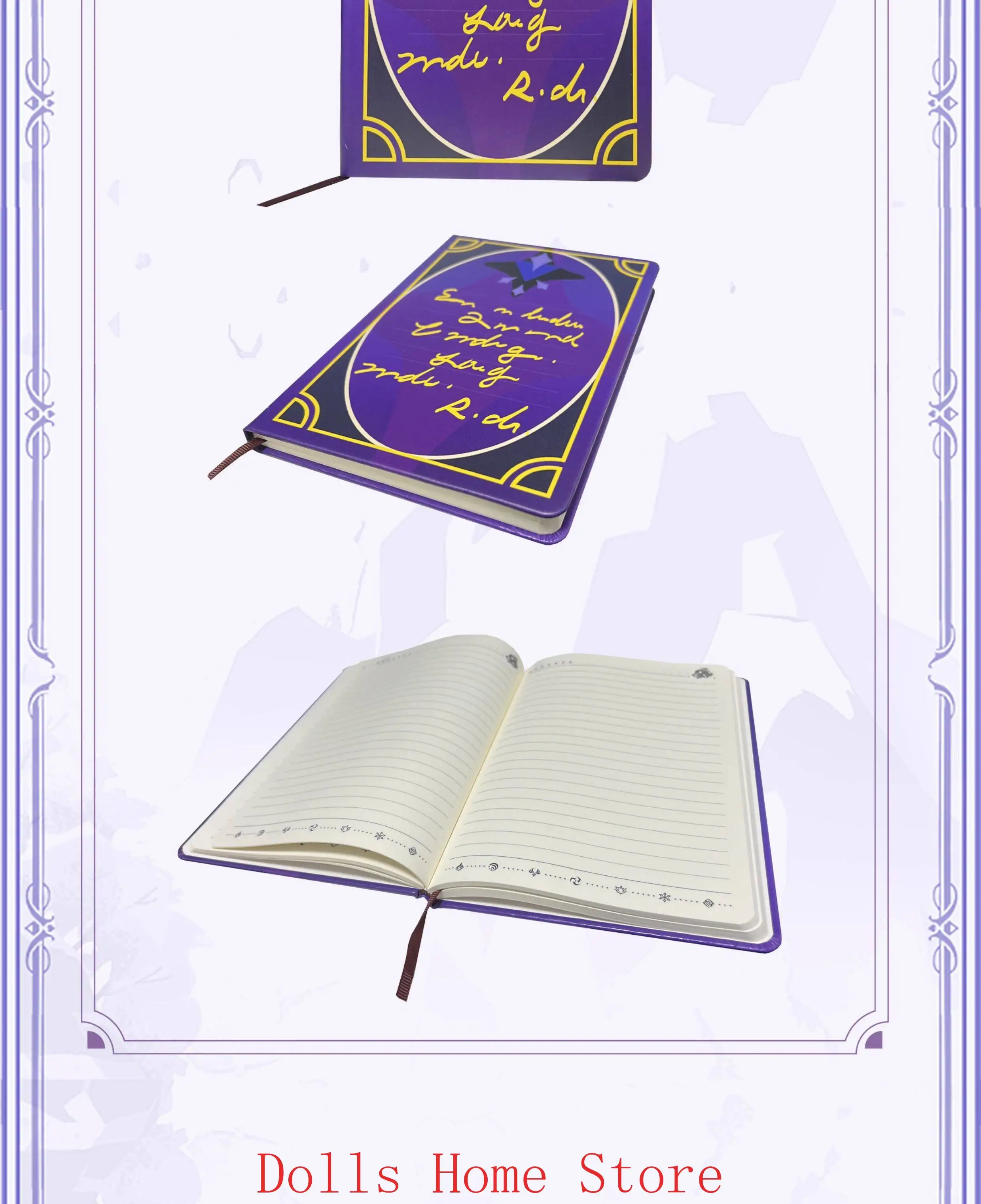 Anime Genshin Impact Cosplay Liyue‌ Theme Notebook Jotter Student Note Pad Book School Supplies Sketchbook Fans Xmas Gift - view 3