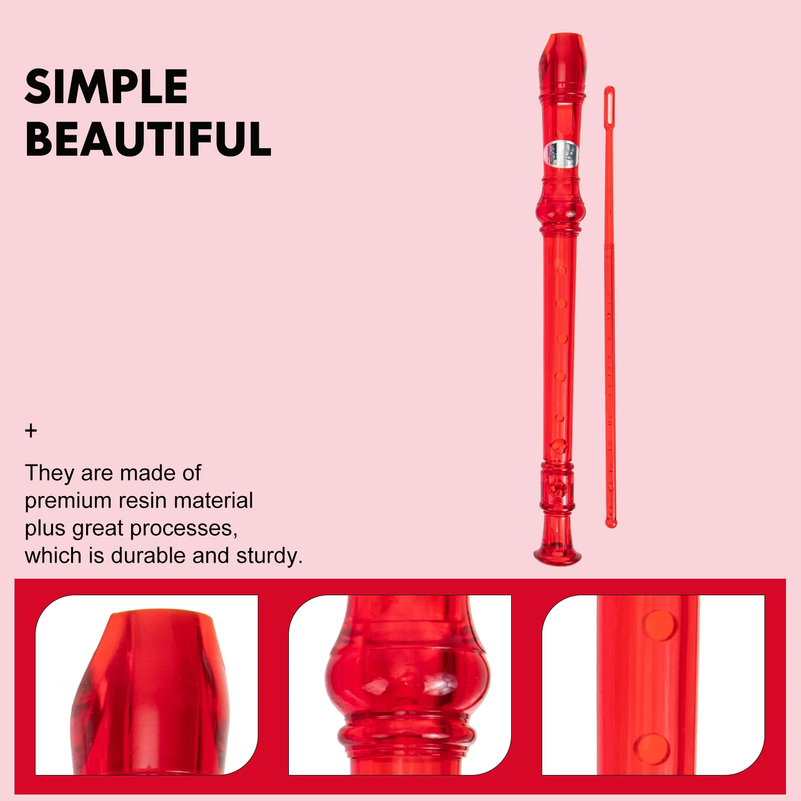 

4 Sets 8 Hole Clarinet Practice Wind Instrument Toy Children Professional 8-hole Musical Abs Adult