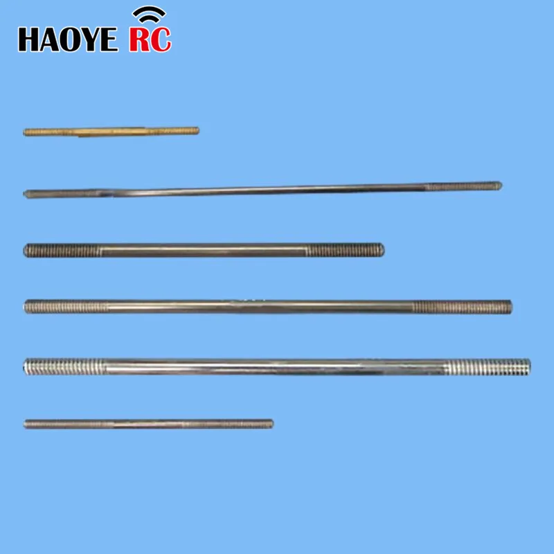 Haoye 5pcs M2/M3/M4 Stainless Steel Threaded Tie Push Rod  Servo Linkage Shaft Pull For RC Airplane Model Parts Accessory