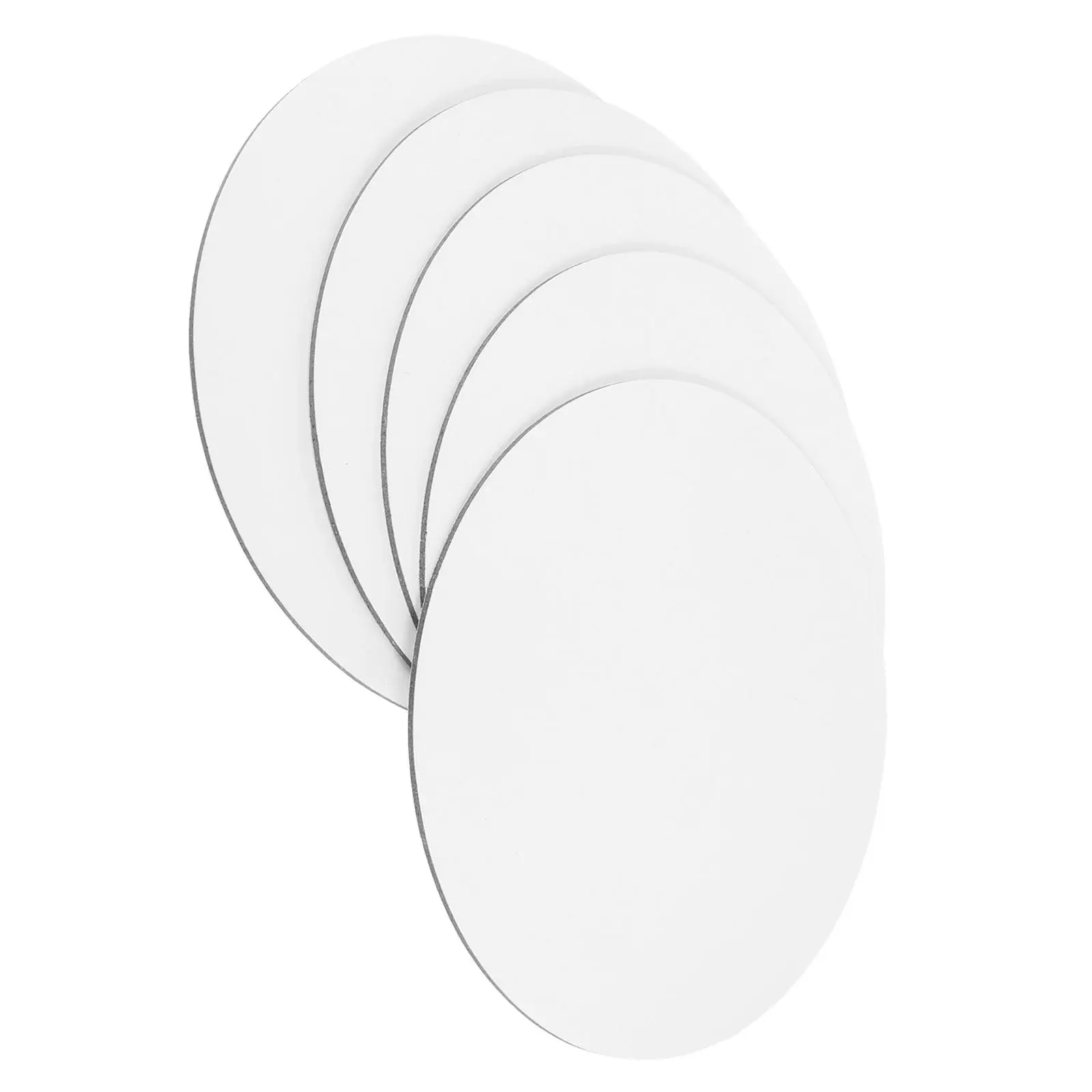 5Pcs Round Blank Canvas Boards 9.84 Inch Cotton Art Panels Best for Oil Acrylic Watercolor Painting Art Studio Use