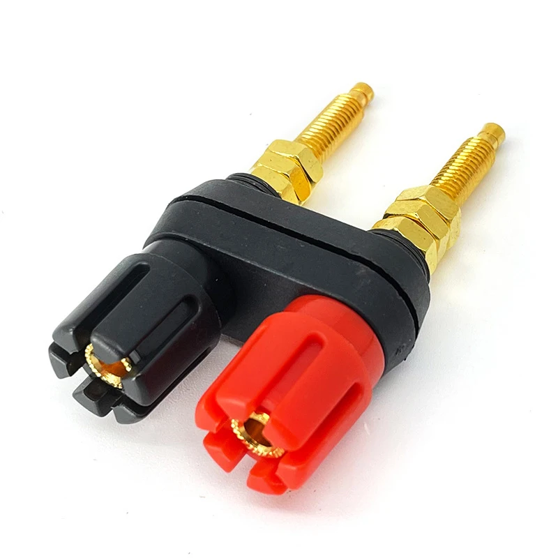 1Pcs Banana Plugs Jack Socket Couple Terminals DIY Connectors Speaker Audio Connector Amplifier Terminal Binding Post Red Black