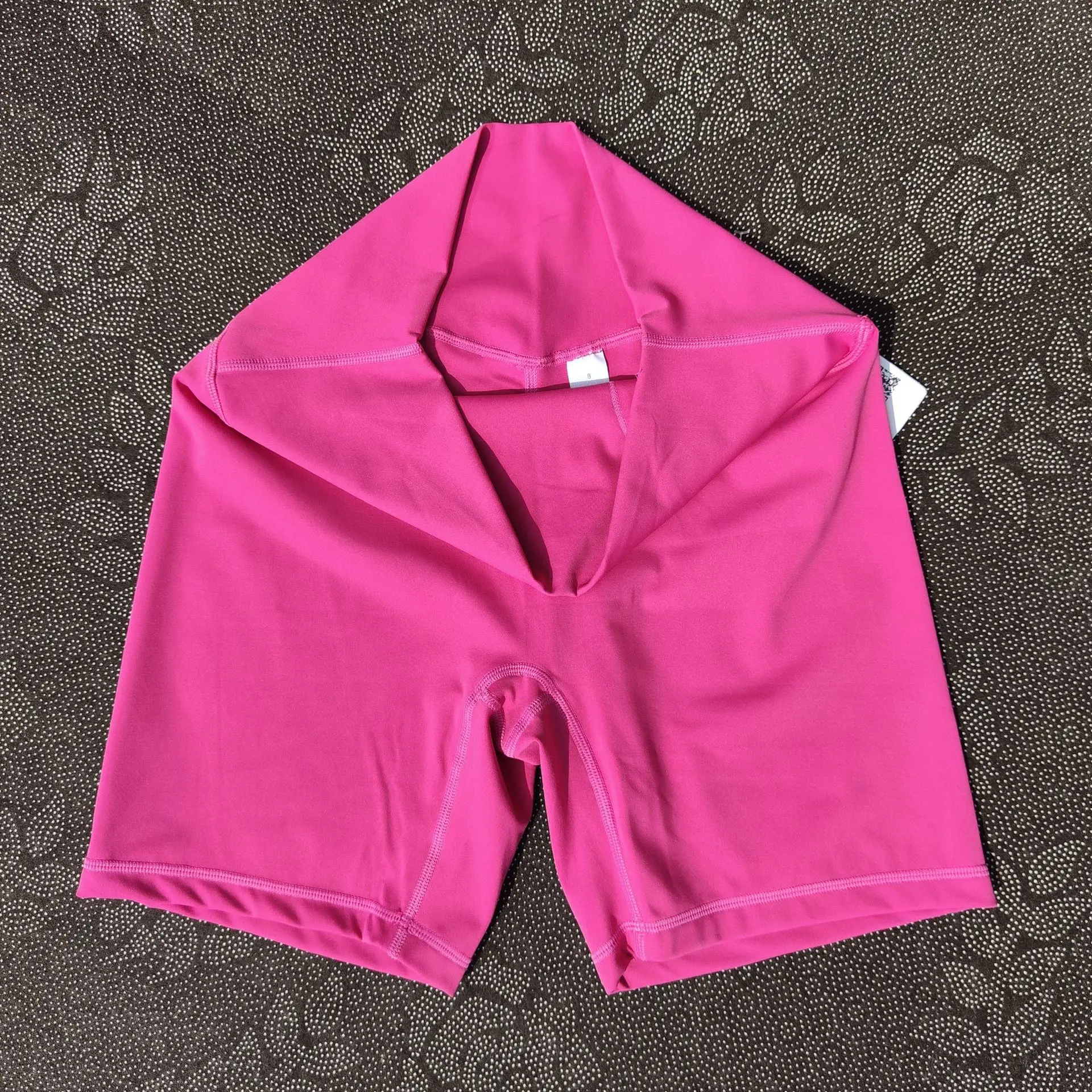 Solid Color Women High Waist Brushed Yoga Shorts High Stretch Workout Gym Tight Tummy Control Built In Pockets
