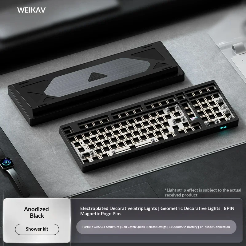 WEIKAV MAX102 Keyboard Kit High-Quality Five-Layer Filling Of 220 Mesh Anode Keyboard Kit Silica Gel Particle GASKET For Gifts