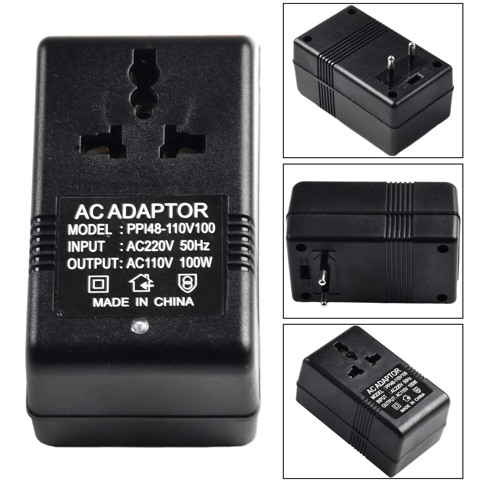 Voltage Converter Steps Down Transformers Travel Adapter 220V To 110V Voltage Converter EU P-lug 50/100W Power Transformers