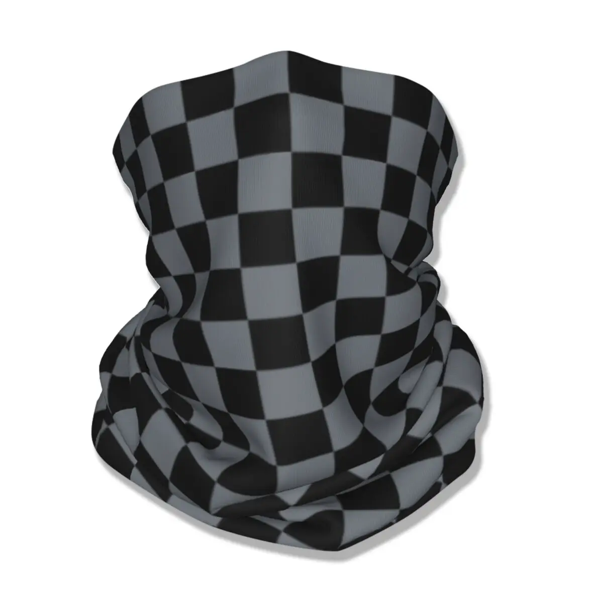 Colorful Geometric Checkered Black And Gray Bandana Neck Cover Printed Racing Moto Motorcycle Wrap Scarf Multifunctional Scarf