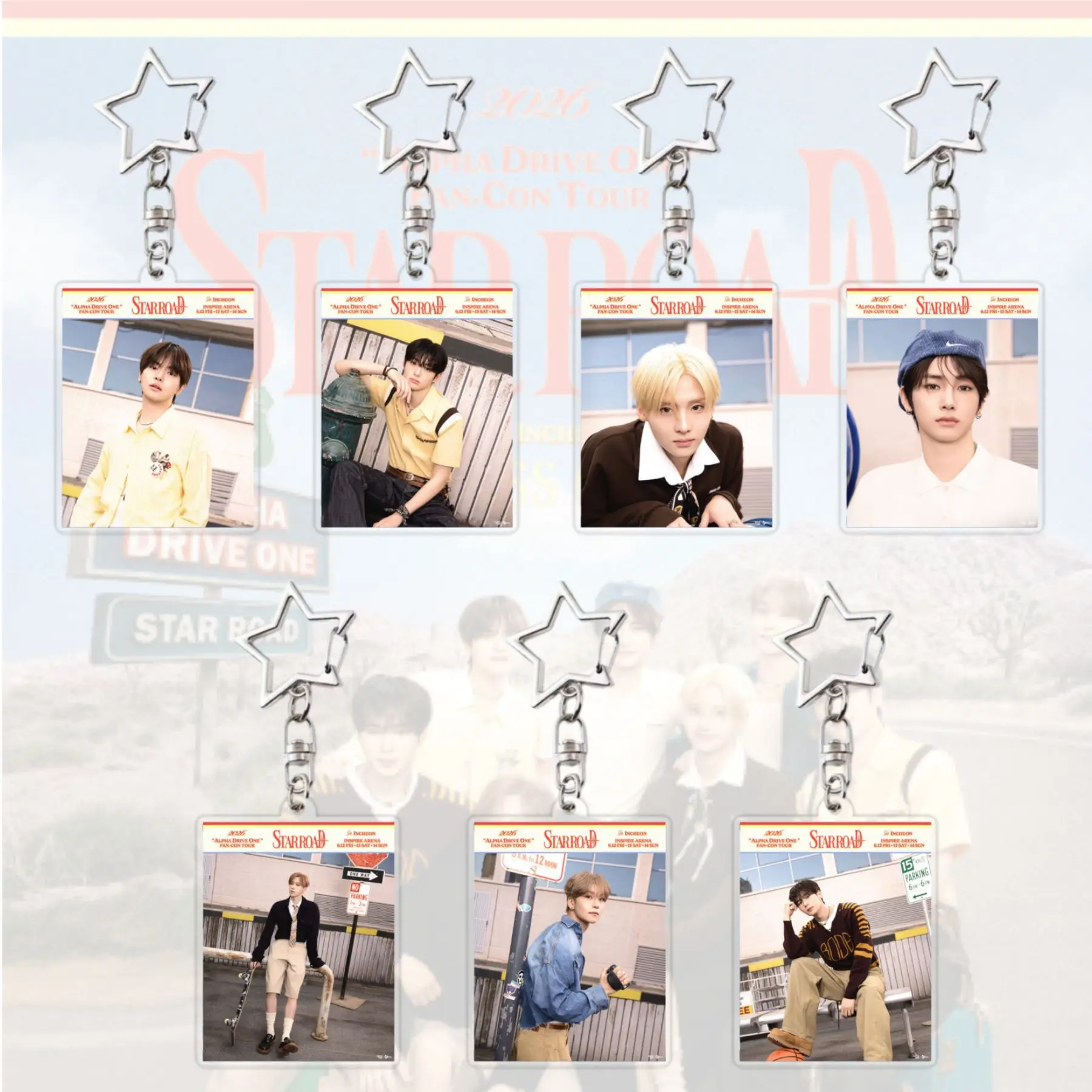 Idol ALPHA DRIVE ONE Nuevo Llavero Acrílico para Bolsos de la Gira FAN-CON ALD1 JUNSEO ARNO LEO GEONWOO SANGWON XINLONG ANXIN SANGHYEON