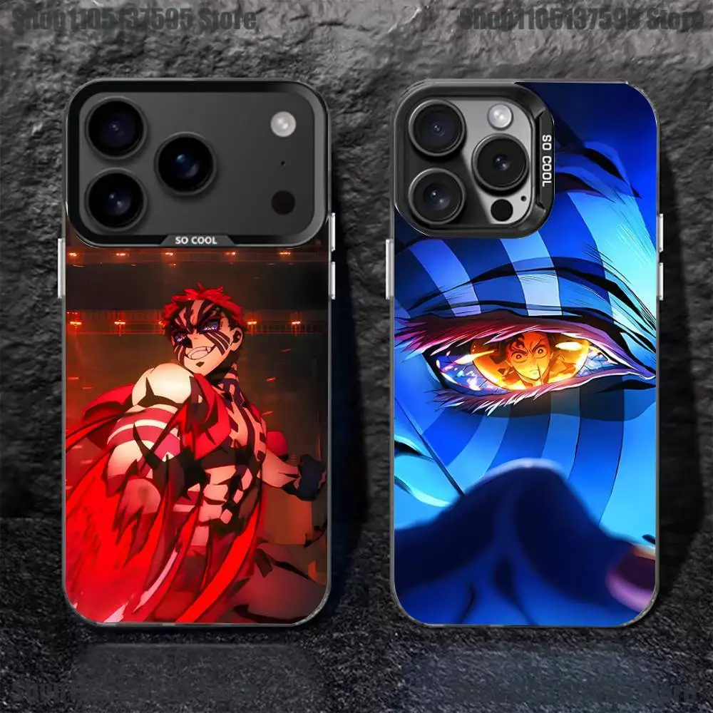 

Anime A-Akaza Phone Case For iPhone 17,16,15,14,13,12,11,Pro,XS,Max,Plus,Mini,SE Black Candy Matte Shockproof Cover