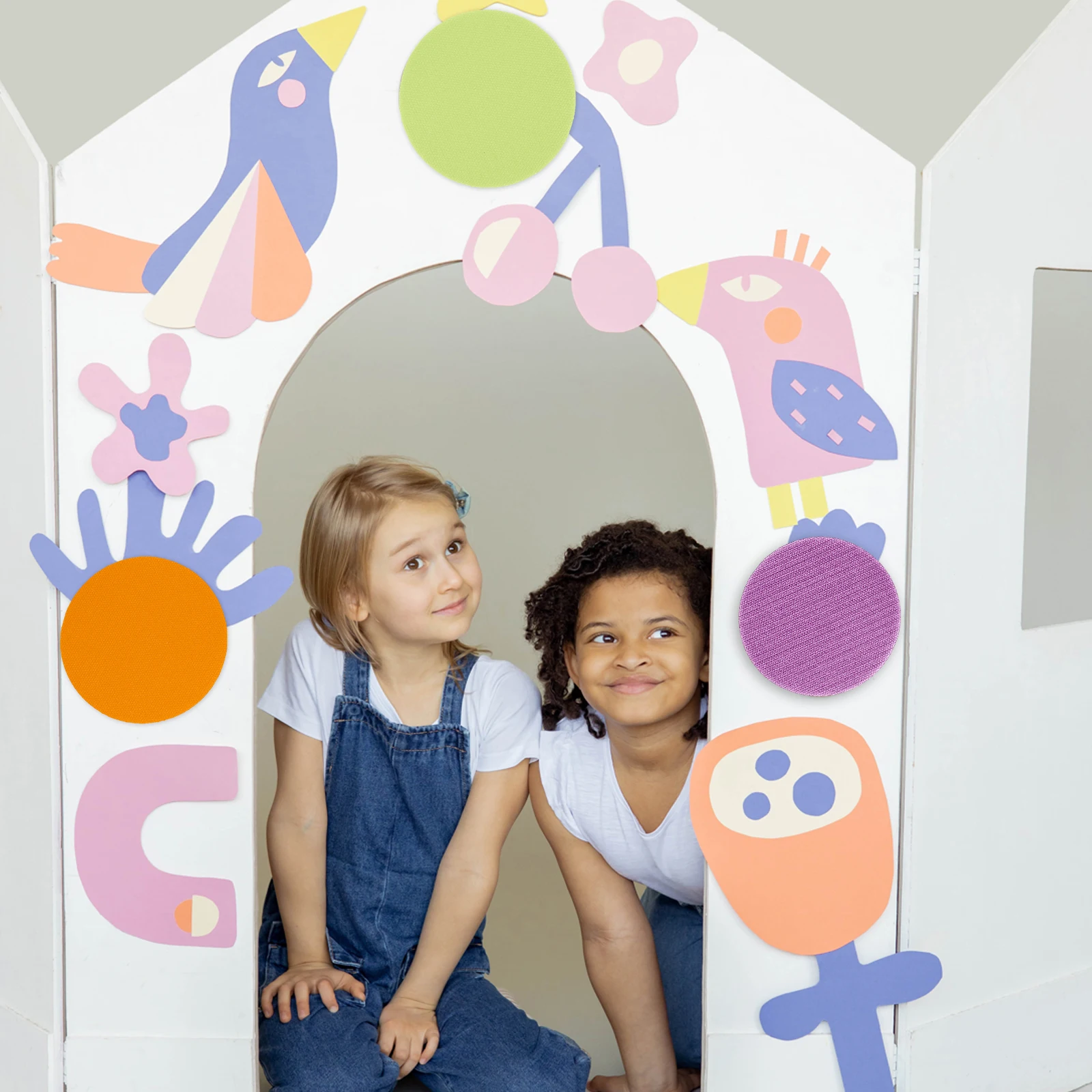 

30pcs Educational Carpet Markers Kids Stickers Reusable Locating Stickers For Classroom Preschool Kindergarten Safe