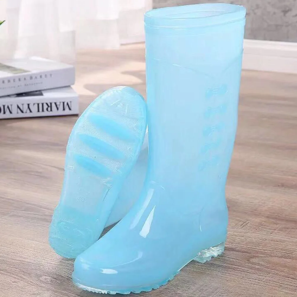 

Rain Boots PVC Waterproof Shoes High Non-slip Women Footwear Outdoor for Female Protector Lady