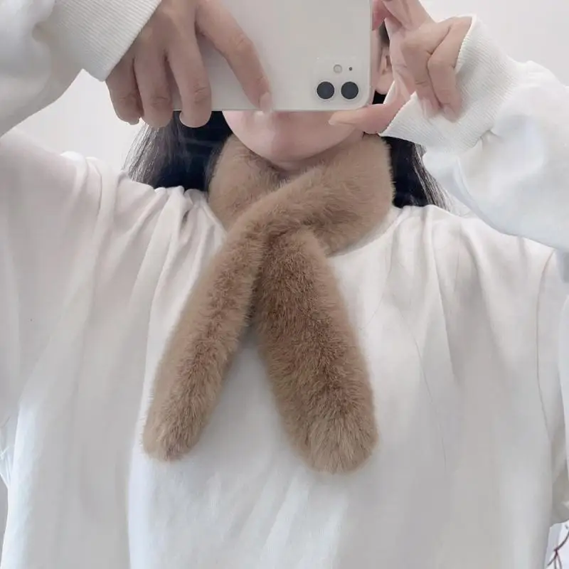 

Y3NE мягкий плюшевый шарф для шеи, шаль, женские зимние аксессуары, шейные шарфы