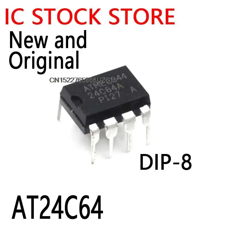 10PCS New and Original  DIP-8 AT24C64A  24C64  AT24C64N  IC AT24C64