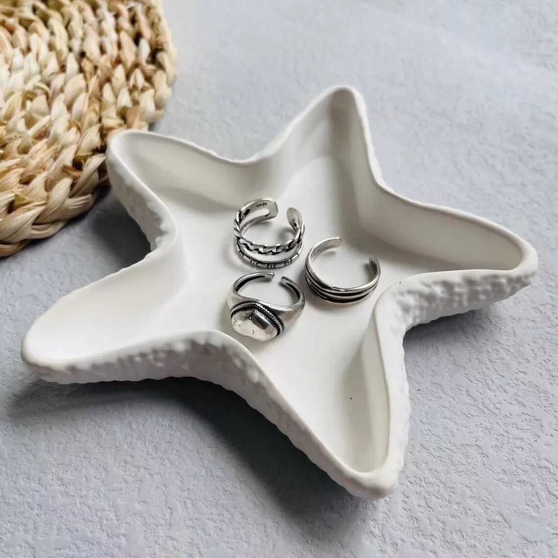 Plaster Seashell Tray Silicone Concrete Molds DIY Jewelry Dish Key Storage Plate Coaster Resin Cast Molds Home Decor Cement Mold