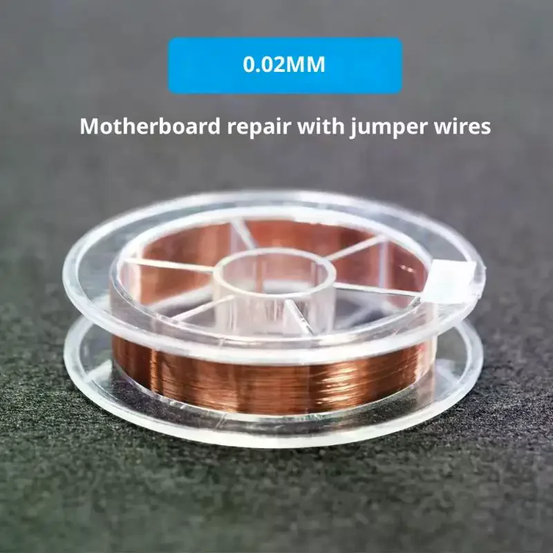 

1Pcs 0.009/0.02mm Ultra-soft Copper Wire CPU Silver Thread Repair Jumper Wire For Mobile Phones Motherboard Repair Tools