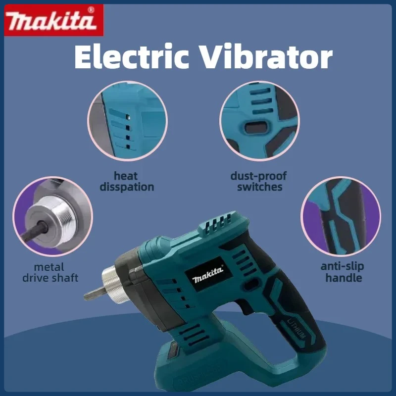マキタコードレス電動コンクリートバイブレーターコンクリート20V 18Vバッテリーコンパクターコンクリートブラシレスハイパワーミキシングパワーツール
