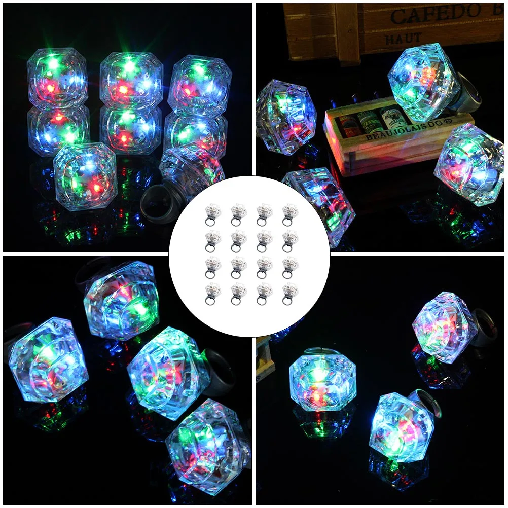 

LED Rings Luminous Party Favors Finger Bachelorette Decor Plastic Child