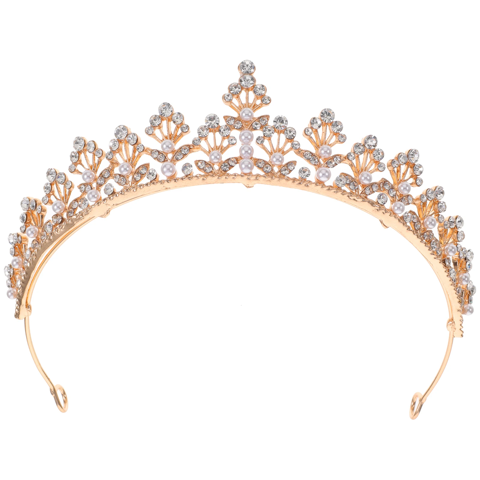 

Pearl Rhinestone Crown Bridesmaid Crowns The Wedding Hair Accessories Headband Bridal for Headpiece
