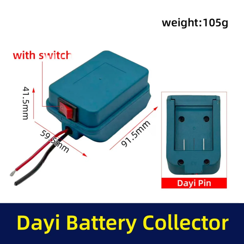 Battery Connector with Switch for Daiyi For A3 12V Power Supply with Dual Wire Output for Various For DIY Tool Use