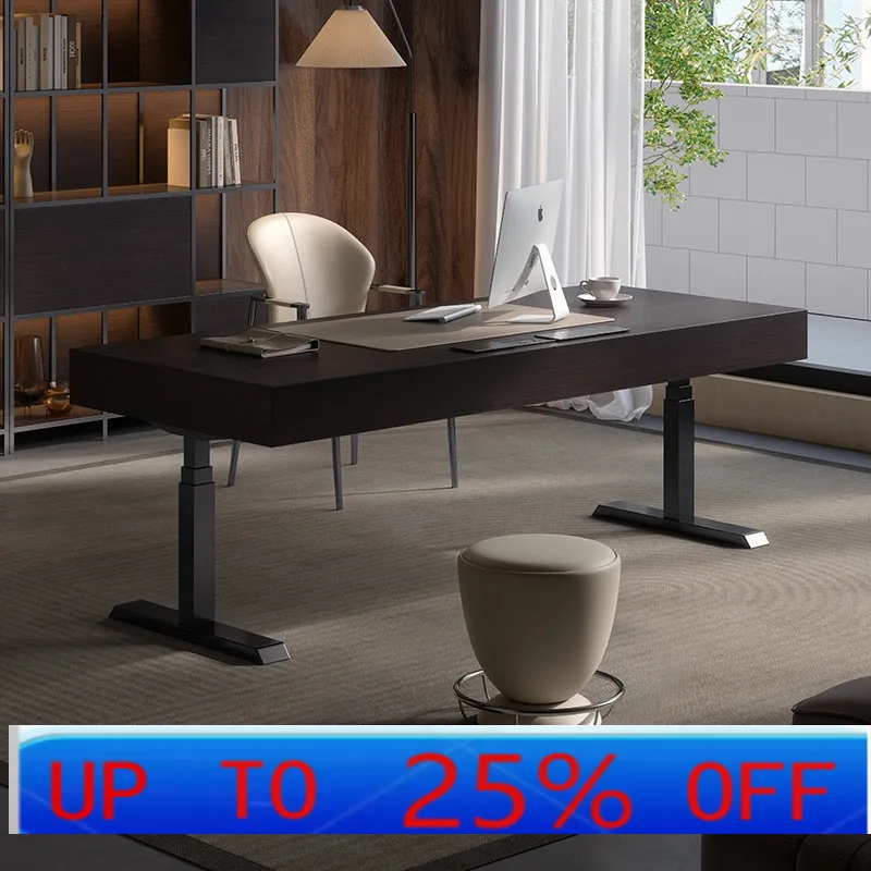 

LMM electric lifting Italian study table light luxury modern desk