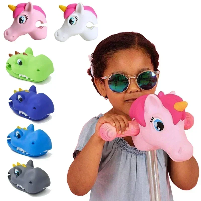 1Pc Unicorn Head Toy For Children Bicycle Decoration Scooter Bike Accessories Handlebar Kids Birthday Gifts