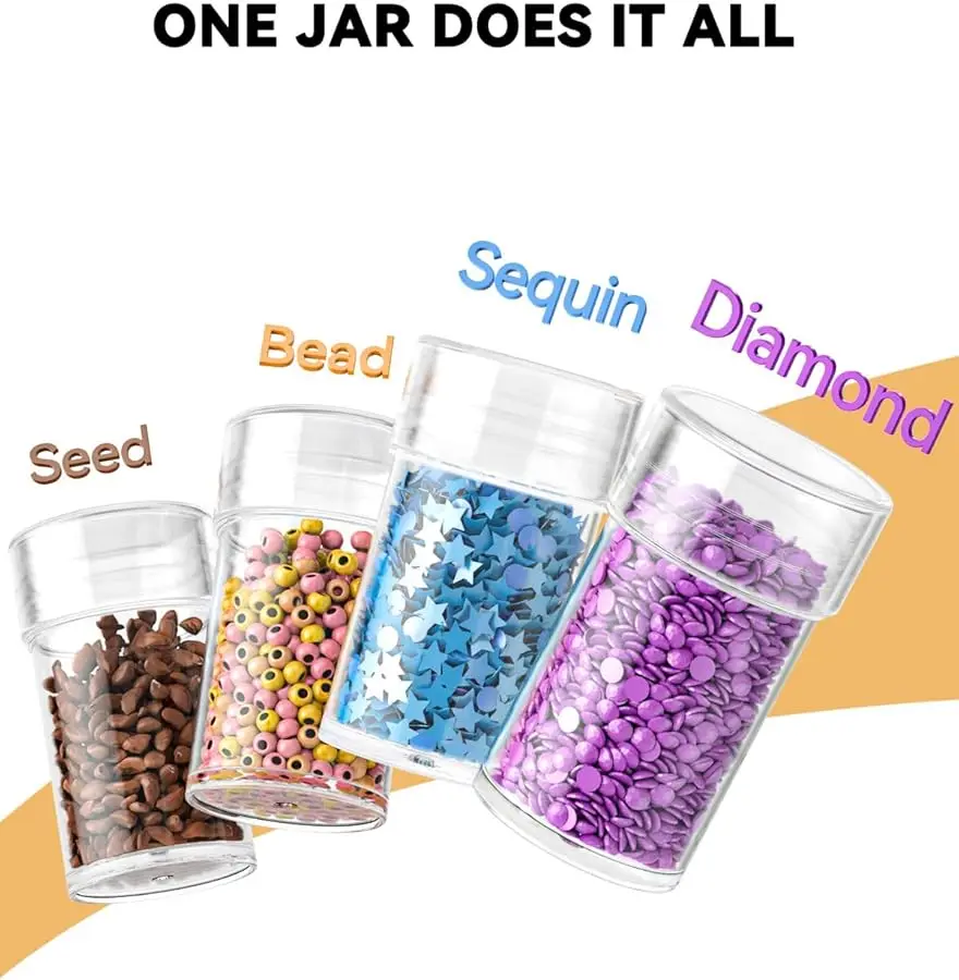 4 عبوات من حاويات تخزين متشابكة لمجموعات فنية ماسية للبالغين، صندوق تخزين 128 فتحة لملحقات الطلاء الماسي أ #3