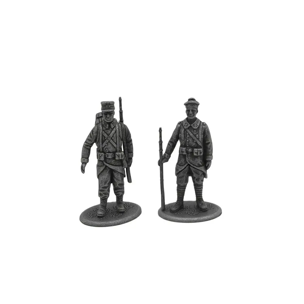 1/30 Scale Metal Soldier Action Figure Miniature Figurines Military World War One French Weapon Collection Model Boy Gift