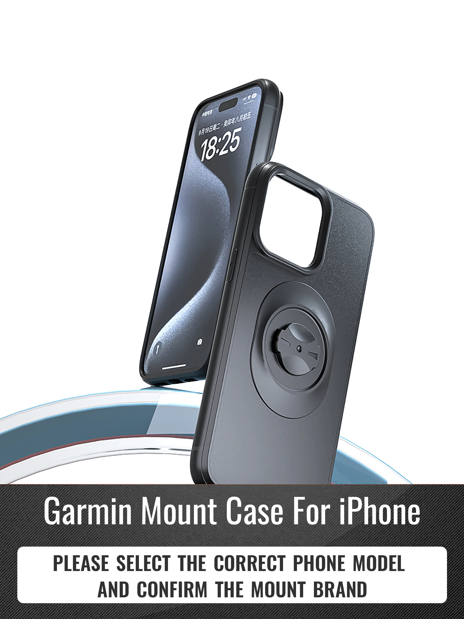 

Quick Mount Case for iPhone 17 16 15 14 13 Pro XsMax 8 Plus 7 6 SE for Garmin Bicycle Motocycle Phone Holder