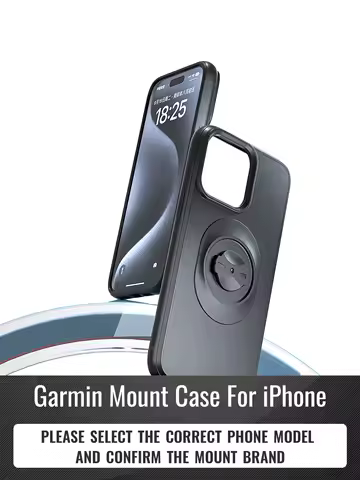 Quick Mount Case for iPhone 17 16 15 14 13 Pro XsMax 8 Plus 7 6 SE for Garmin Bicycle Motocycle Phone Holder