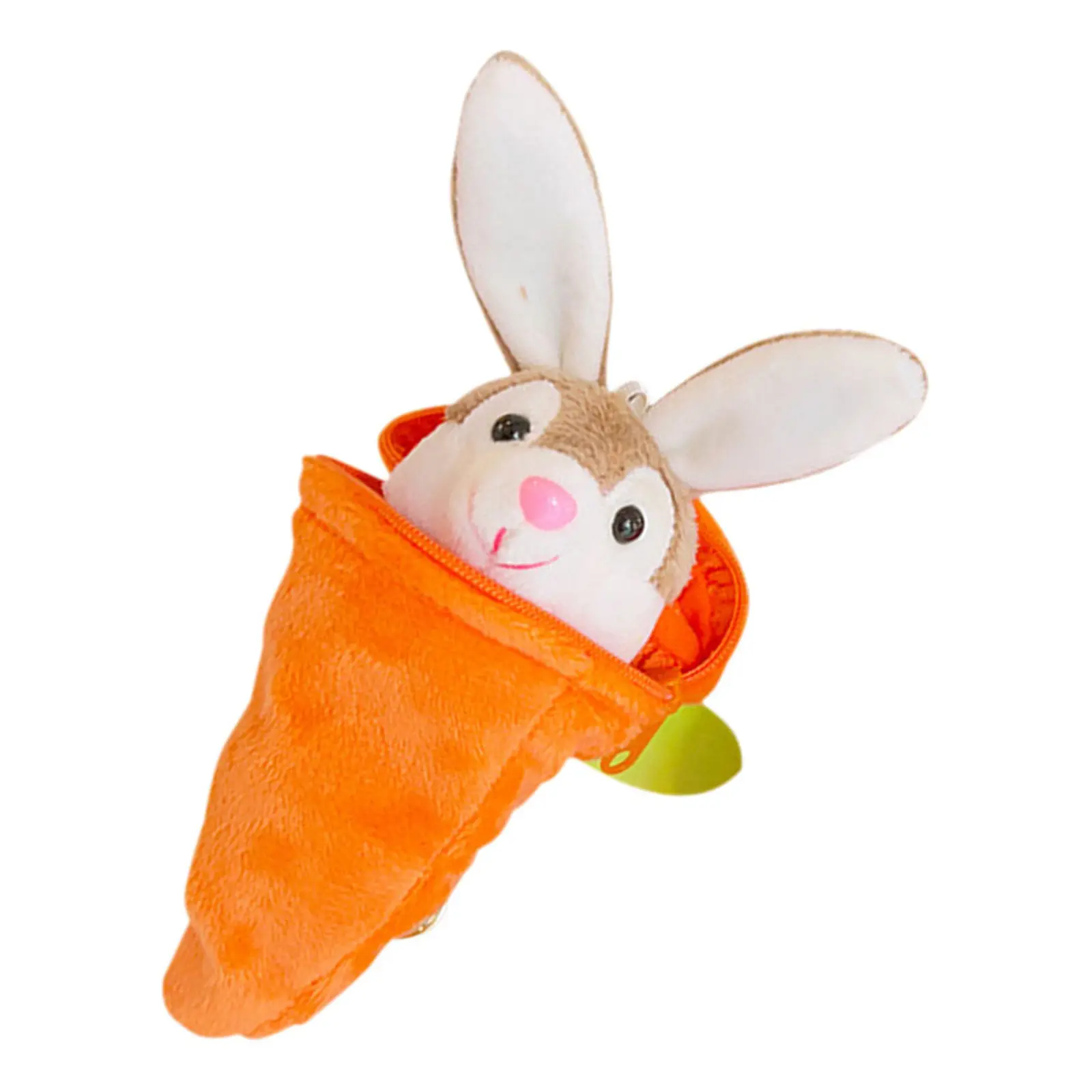 

Cute Carrot Rabbit Keychain Hanging Creative Soft Bag Charm Stuffed Bunny Keyring Pendant Cartoon Keychain Carrot Keyring