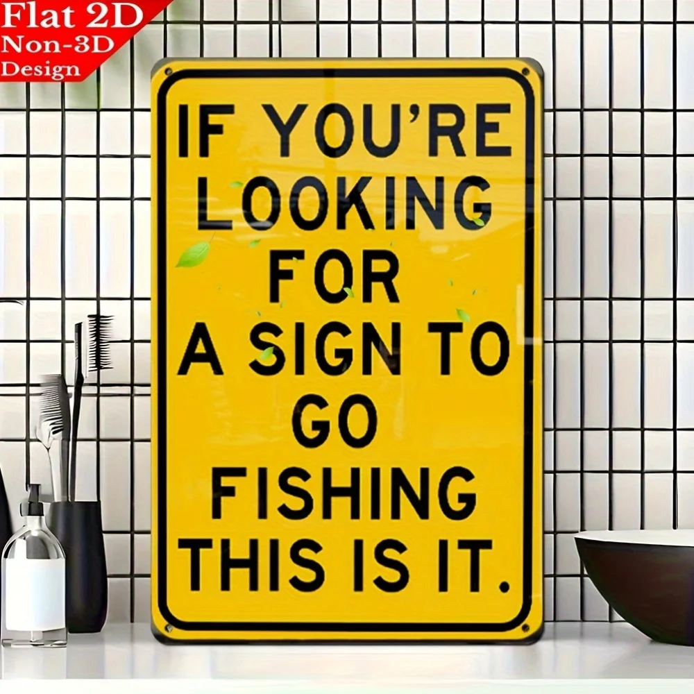 2D Flat, Humorous Retro Metal Aluminum Sign - 
