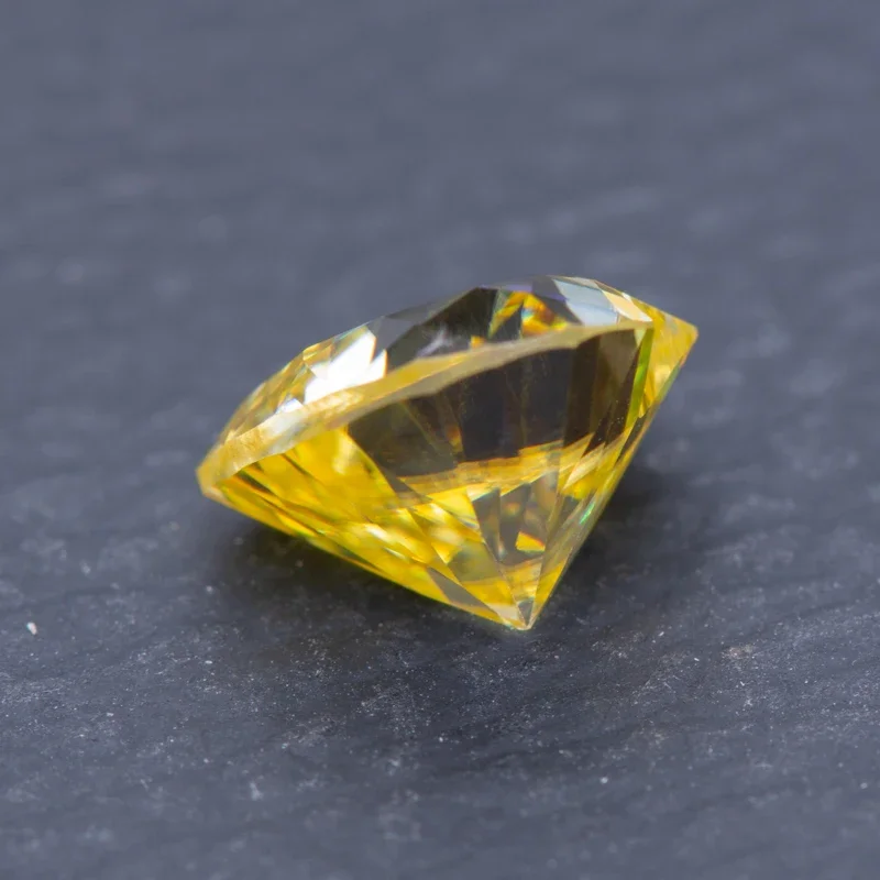 Moissanite Stone Heart Cut Lemon Yellow Color for Charms Jewelry Making DIY Ring Necklace Earrings Main Materials Certificate