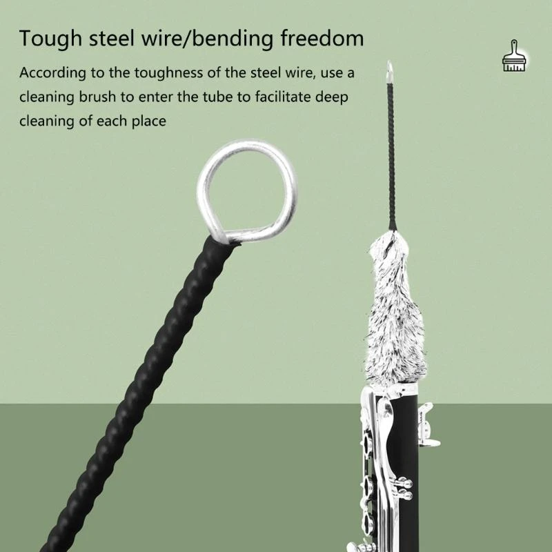 Clarinet Swab Cleaning Brush for Flute Cleaning Rod Cleaning Brush for Clarinet