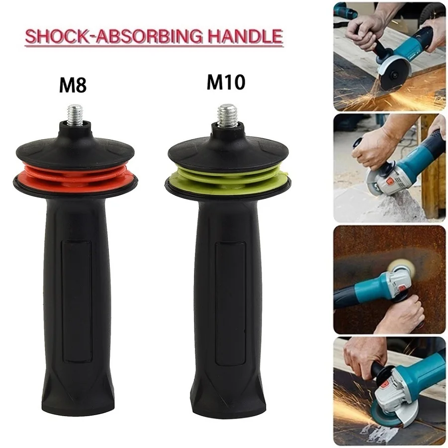 

Polishing Tool Accessories 8/10mm Thread Angle Grinder Shock Vibration Absorbing Reduce Damping Side Handle For Carpentry Wooden