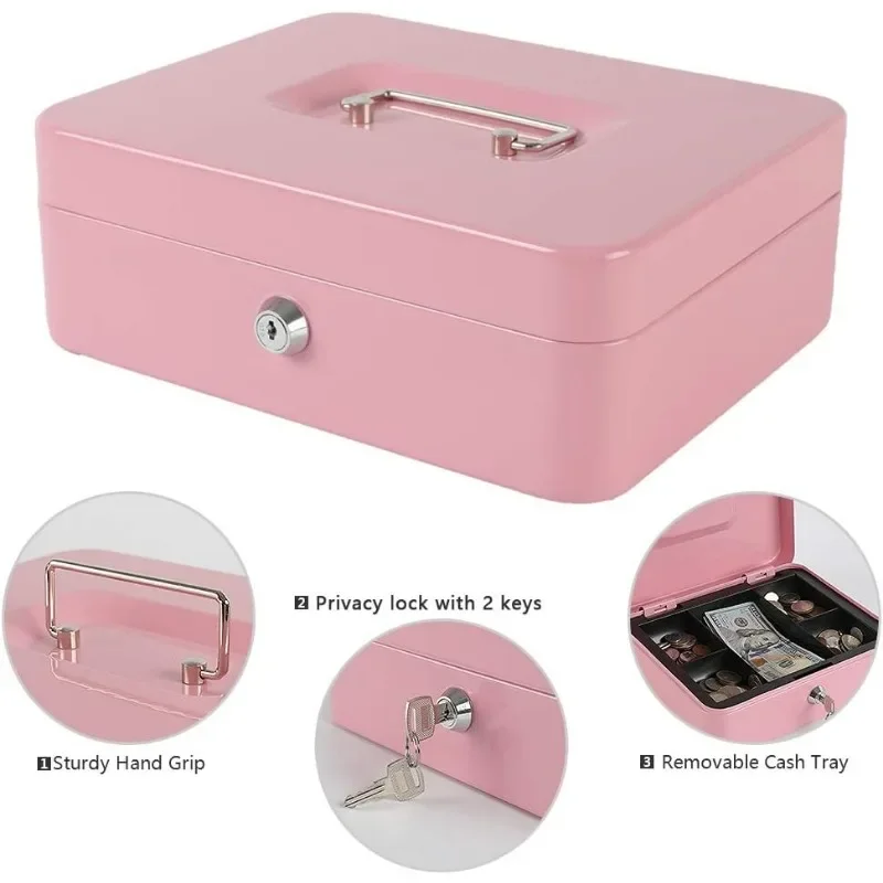 Security Cash box Key Safe Box Key Locker Safe Home Shop Steel Safe Money Box Storage Hidden Coin Money Jewellery