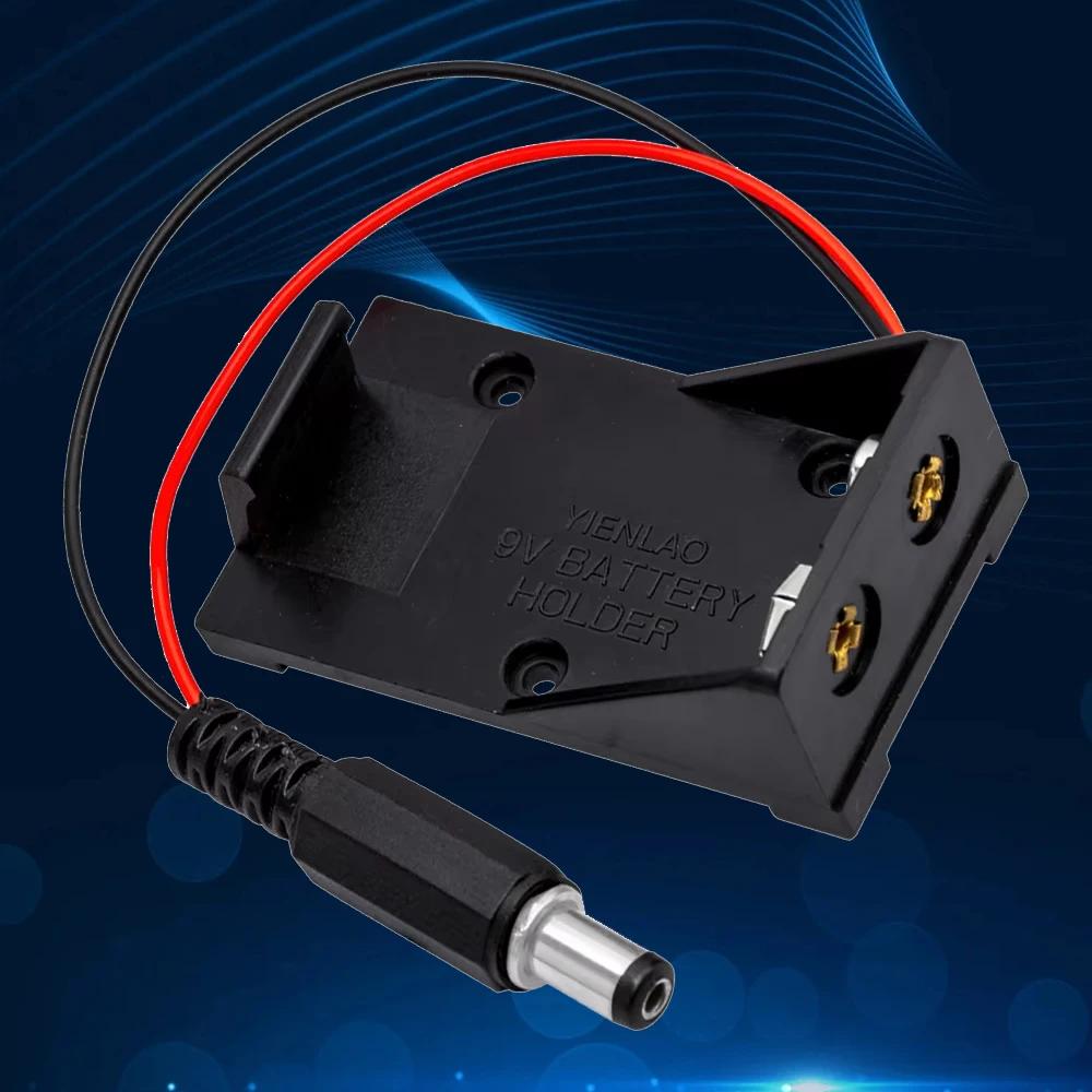 9-V-Batteriehalter mit 5,5 x 2,1 mm DC-Stecker und Kabel – kompatibel für Arduino (2018 beliebtes Modell)