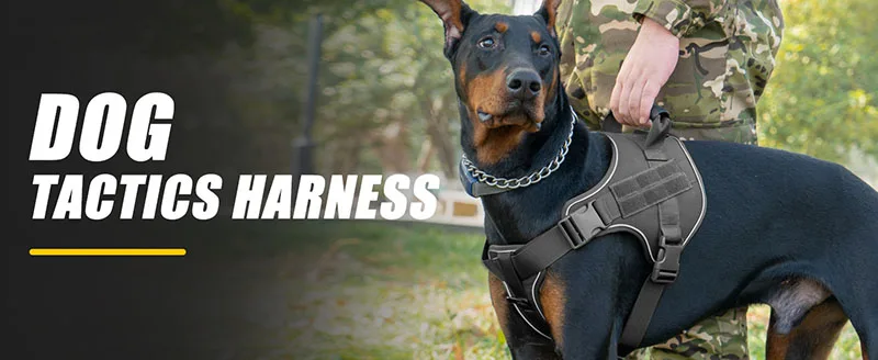Taktisches Hundegeschirr für Große Hunde, Zugsicher, Explosionsgeschützt, Robust, Verstellbar, Militärqualität K9 Trainings- und Spaziergangsweste – Detail 3