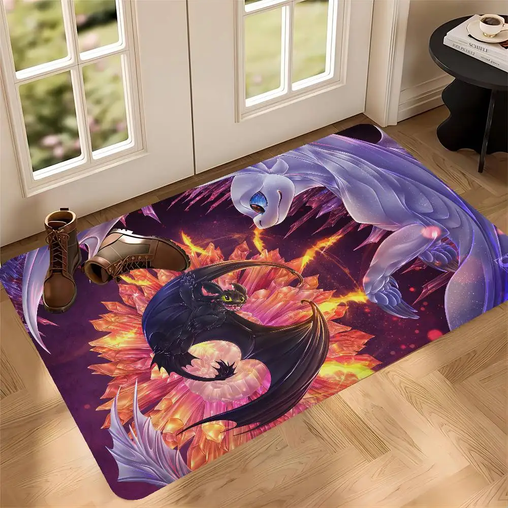 H-How To T-Train Y-Your D-DragonS Cartoon Hallway Carpet Room Mat Laundry Decor Balcony Child Living Room Bedside Area Rugs