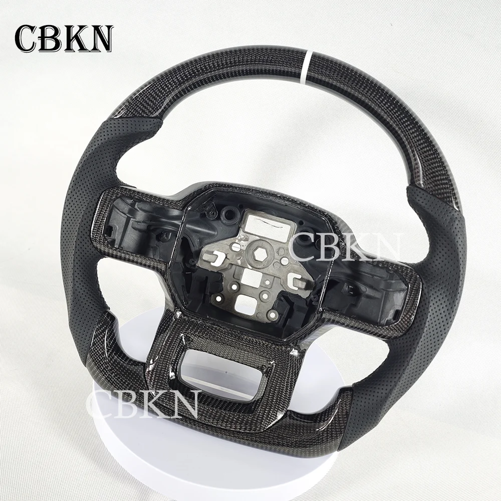 100% Real Carbon Fiber Steering Wheel For Ford Raptor F150 F-150 2015-2023 Ranger Sport Design Custom Style
