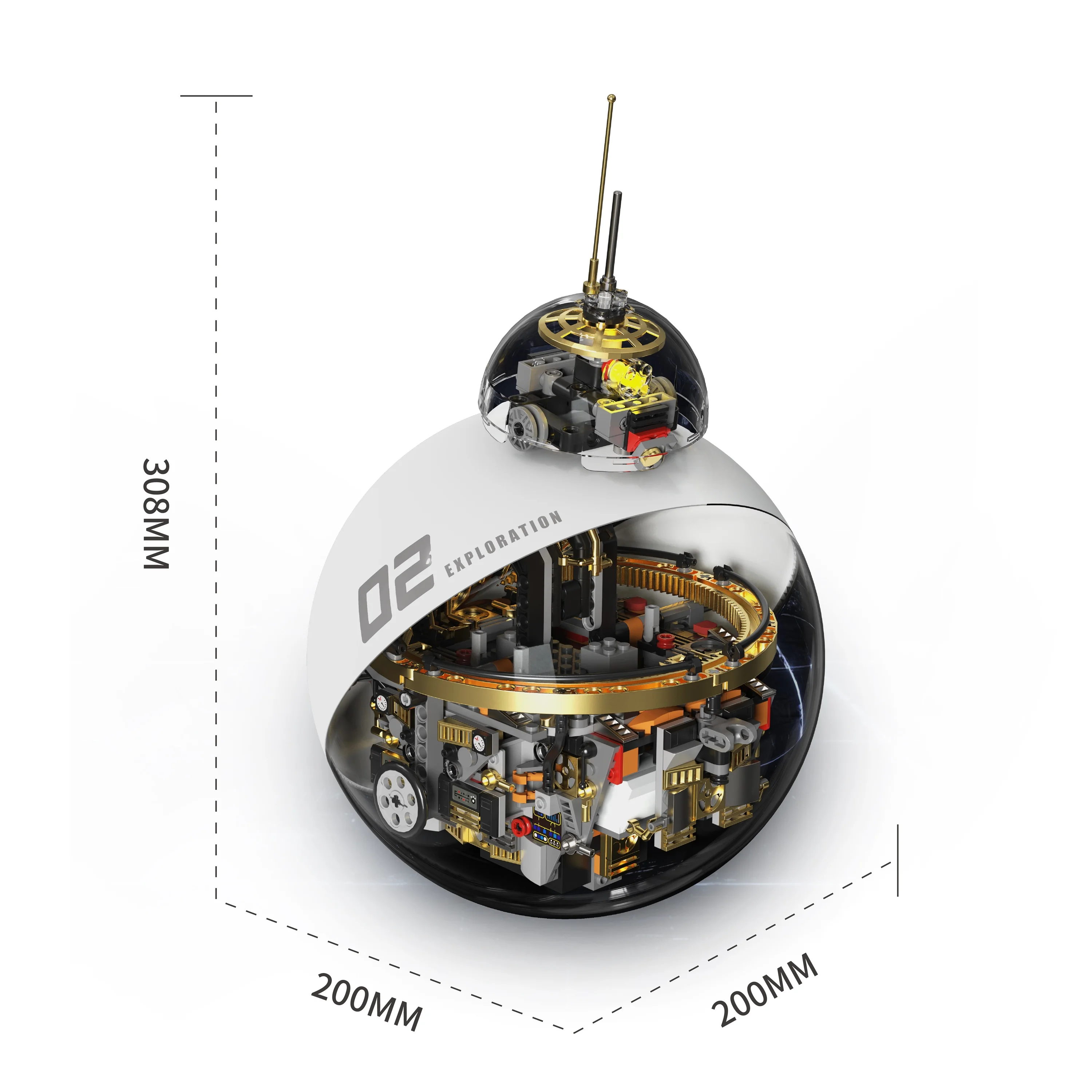

Набор строительных блоков для сборки научно-фантастического робота-разведчика с дистанционным управлением, 761 деталь, креативная домашняя игрушка, модель-украшение, подарок на день рождения для детей