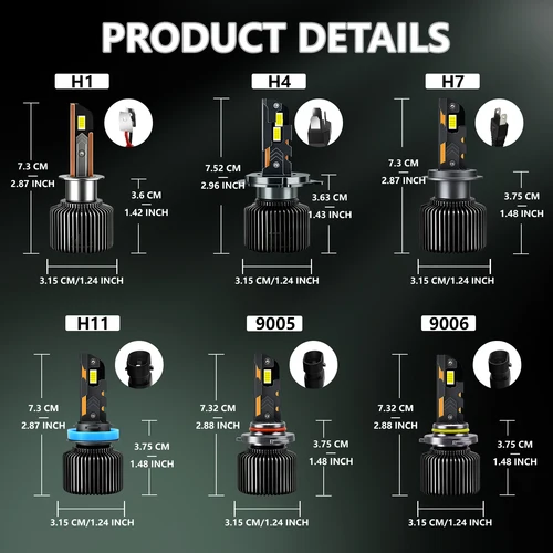 Imagen 2 del producto MONDEVIEW LED faro de coche de alta potencia Canbus faro 1800W 280000LM 3 tubos de cobre H4 H1 H7 H11 9005 9006 luz antiniebla automática 10-32V